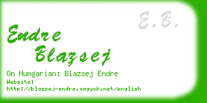 endre blazsej business card